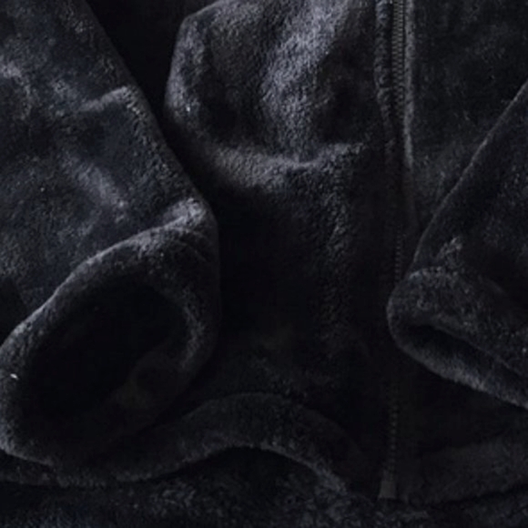 🖤Super Cozy Luxe Faux Fur Thermal Fleece Teddy Bear Black Zip Winter Jacket - M - Picture 5 of 6